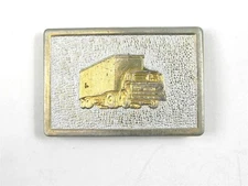 VINTAGE USED HOOK-FAST SEMI-TRUCK BELT BUCKLE BELT LOOP 1 INCH WIDE WITH WEAR