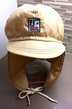 Rare Vintage Unused Pool Serchio Tan Ski Cap L One Size Fits All.
