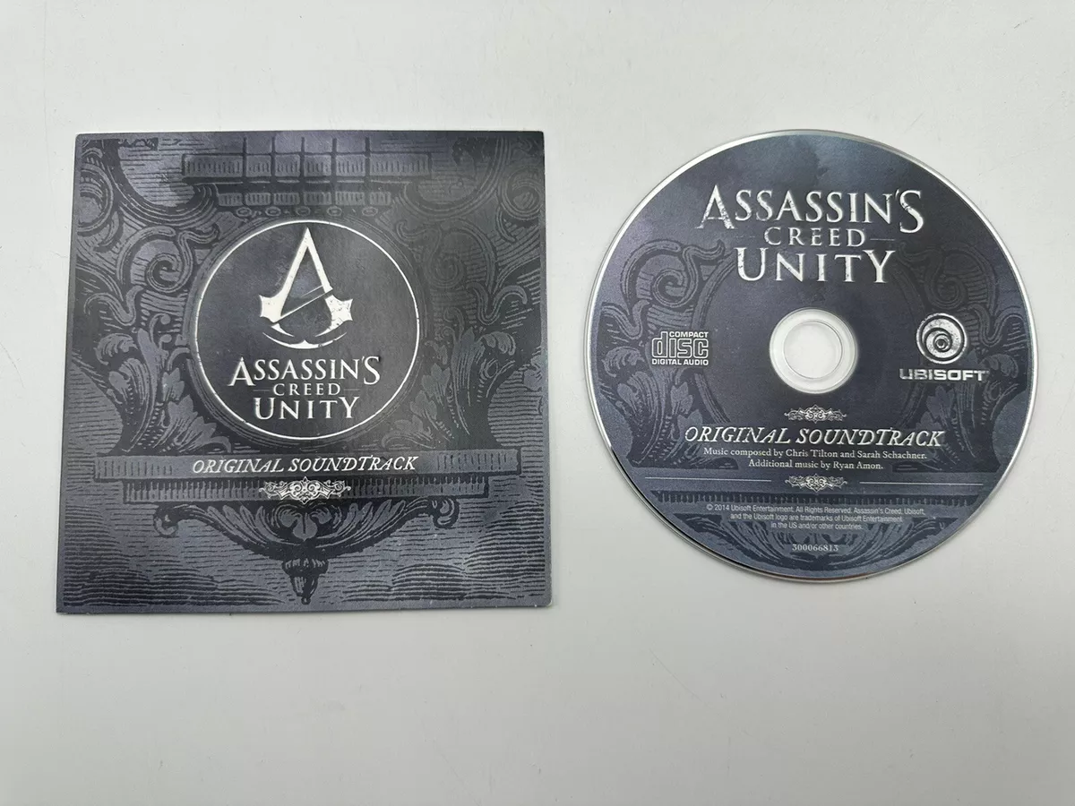 Kit assassins creed unity jogo ps4 bandeira cd caixinha de musica