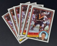 1984-85 Topps #141 Tony Tanti Vancouver Canucks Lot of 6 Hockey Cards NM+