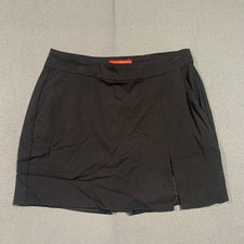 Krazy Larry Mujer Negro Elastizado Bengalí Skort Ranura Frontal Talla 6 Hecho en EE. UU.