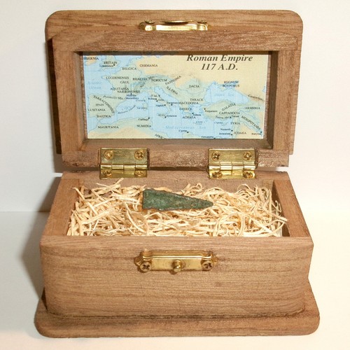 Roman Bronze Arrowhead with Display Chest and Certificate of Authenticity
