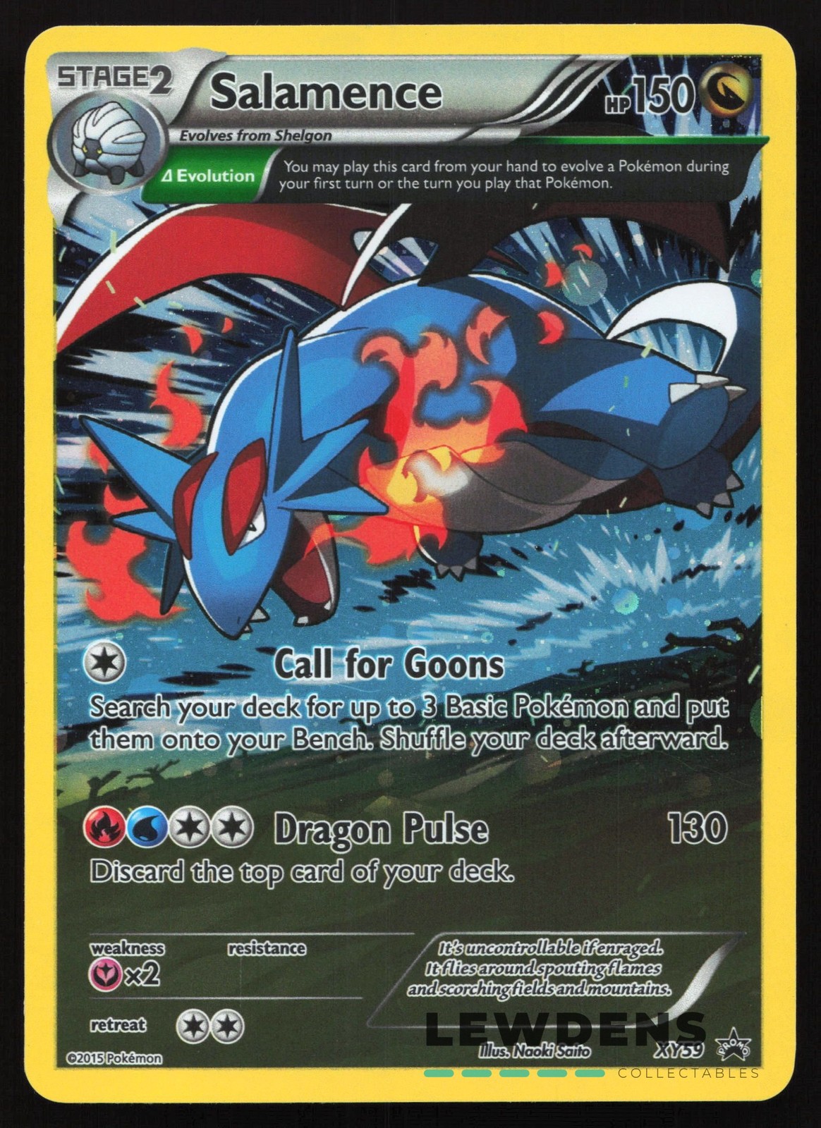 Salamence - XY59 - Ancient Trait - XY Black Star Promo - Pokemon Card - LP1