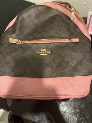 Coach medium backpack..pink Coach Court Medium Backpack in Black Pebbled Leather with  main image 3