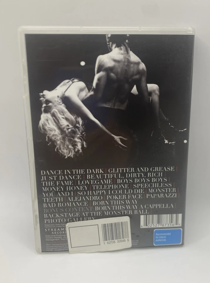 Lady Gaga The Monster Ball Tour (DVD, 2011) LIKE NEW Fast & Free Local Post NTSC - Image 2 of 3