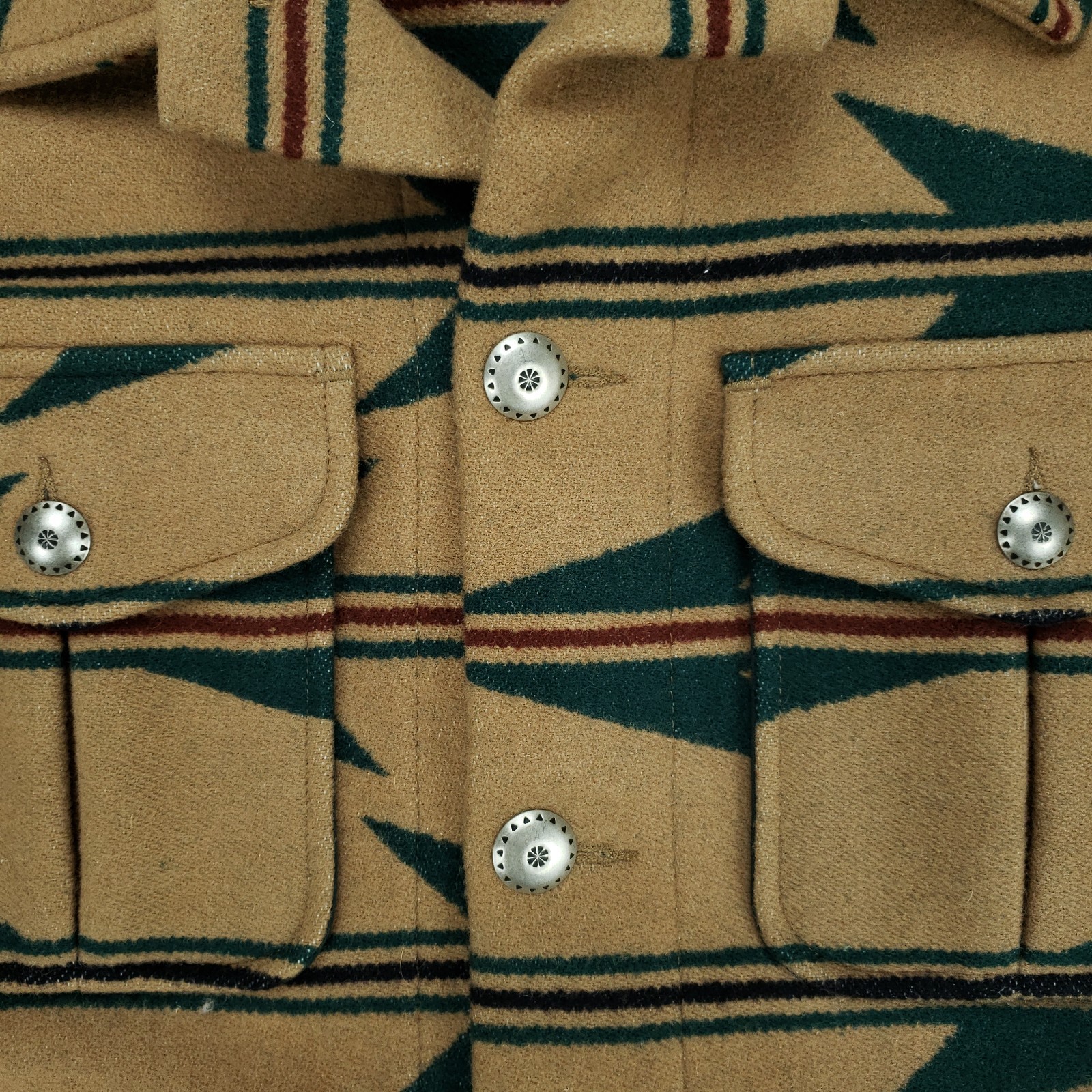 Pendleton Jacket Mens Medium Brown Green Arrow & … - image 3