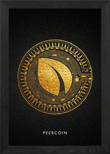 PEERCOIN Framed Wall Art Poster Canvas Print Picture