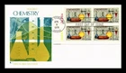 Dr Jim Stamps First Day Cover Chemistry Plate Block Fleetwood Cachet