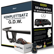 Für MERCEDES V-Klasse Viano W447 Anhängerkupplung starr +eSatz 7pol 14- Kit NEU