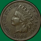 1906 Indian Head Cent Extremely Fine XF Coin #41087