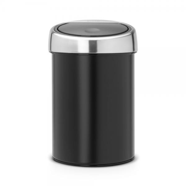 3991343 Brabantia Brabantia Touch Bin 3 L Rotondo Nero, Argento