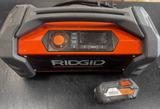 RIDGID 18V HYBRID JOBSITE AM/FM/CLOCK RADIO R84087 BLUETOOTH TECH w/ Battery