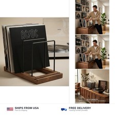 Decorative Vinyl Record Storage For Up to 75 Single Records - LP Holder Nea...