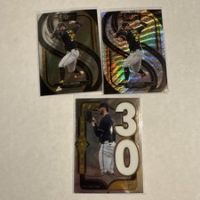 2025 Panini Select Paul Skenes Lot Of 3 Silver Wave Prizm Premier Numbers