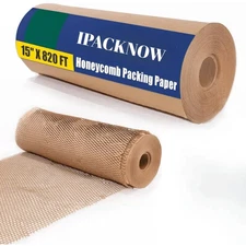 Honeycomb Paper 15" x 820 Ft Packing Paper  Cushioning Wrap Packaging shipping