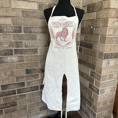 1940 Vintage Monarch Cement Co Humboldt KS Lion Advertising Feed Sack Apron C827