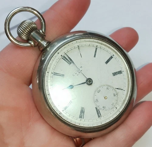 1917 BIG 58mm 158gms ELGIN Antique Pocket Watch 4repair Grade294 Model5 Class106