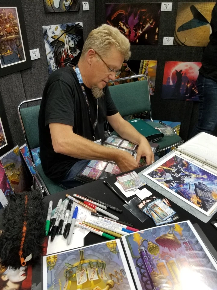 SIGNED MtG Magic Franz Vohwinkel MM17 Artist Proof _ BLOOD MOON _ OMG VHTF 1/50! - Image 2 of 3