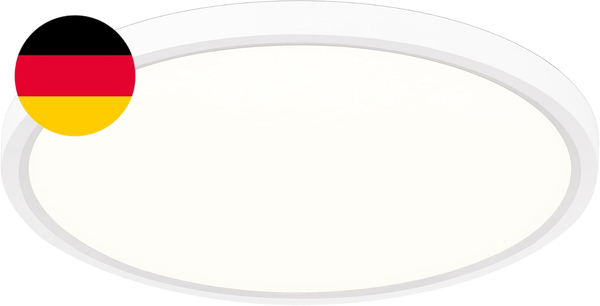 Led Deckenleuchte Flach Dimmbar Mit Fernbedienung – 24W Deckenlampe Mit Hintergr-image