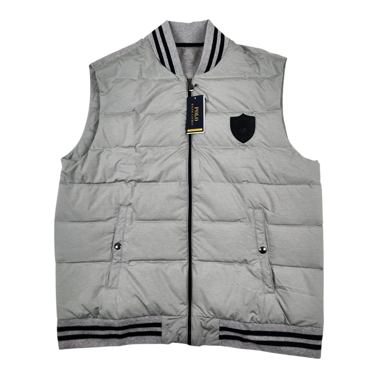 Polo Ralph Lauren Performance Hybrid Down Puffer Vest Heather Grey Sz L Shield
Opens in a new window