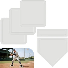 5-Piece Baseball Softball Base Set | Rubber Bases for Indoor Outdoor Practice