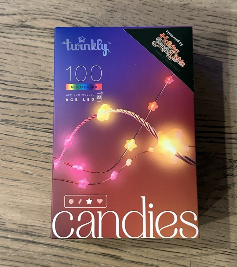 Twinkly Candies 100 Ct Star Shaped RGB LED Smart Light String Color Changing NIB