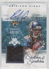 2015 Gridiron Kings Sketches and Swatches 63/249 Rashad Greene Auto Sketch 2u3