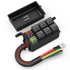 12v Relay Box 6 Way12 Awg Pre-wired Waterproof Relay Box 6 Slot Atcato Fuse Rel 12v Relay Box 6 Way12 Awg Pre-wired Waterproof Relay Box 6 Slot Atcato Fuse Rel