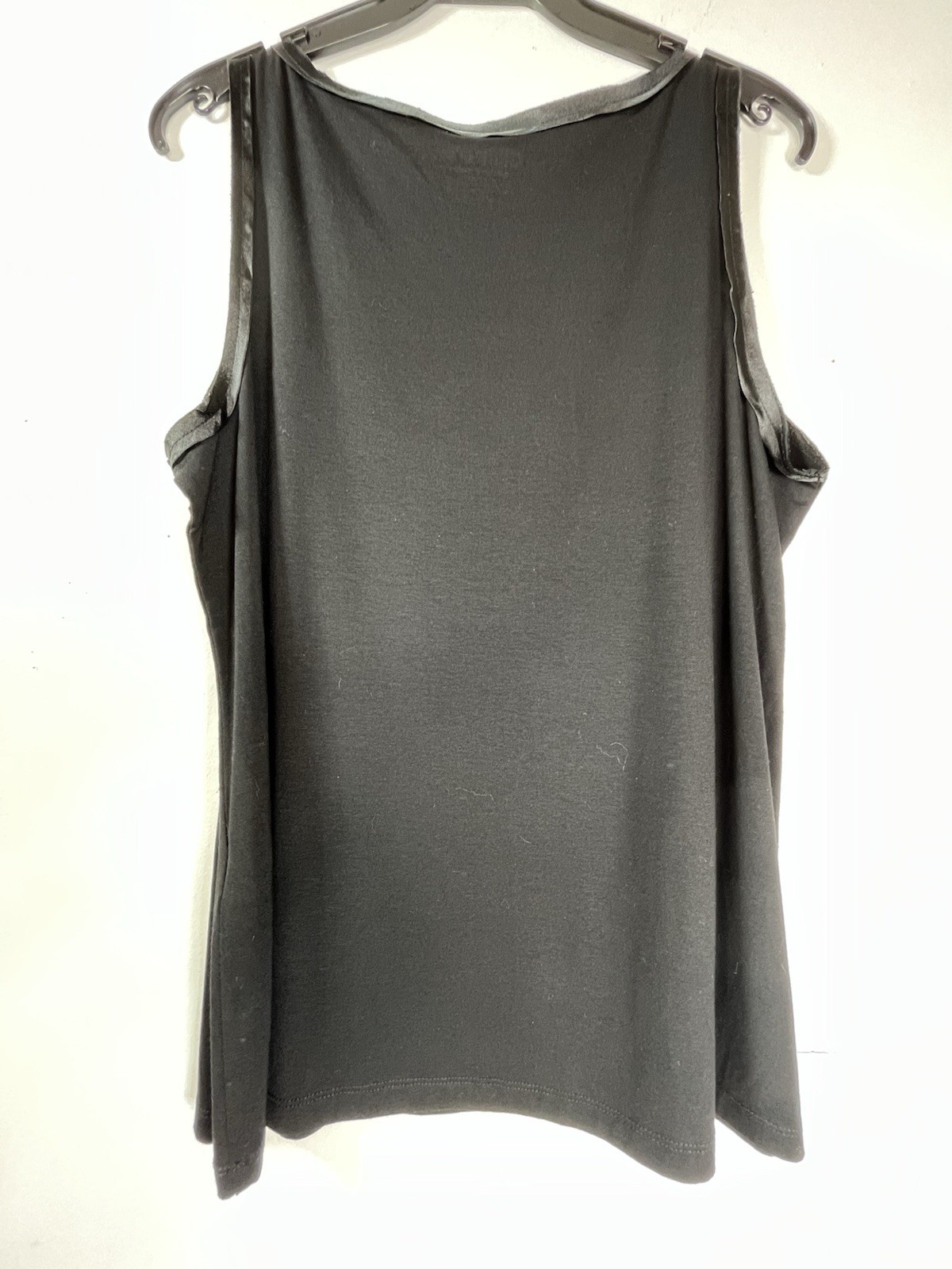 Chicos Solid Grey Trim Tank Shell Layering Sleeve… - image 6