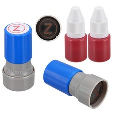 Letter Stamps Self Inking, 2Pcs Character Z Alphabet Teacher Stamp, Blue