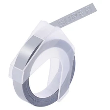 3D Embossing Tape 520104 For DYMO Xpress Label Maker 9mm*3m White on Silver