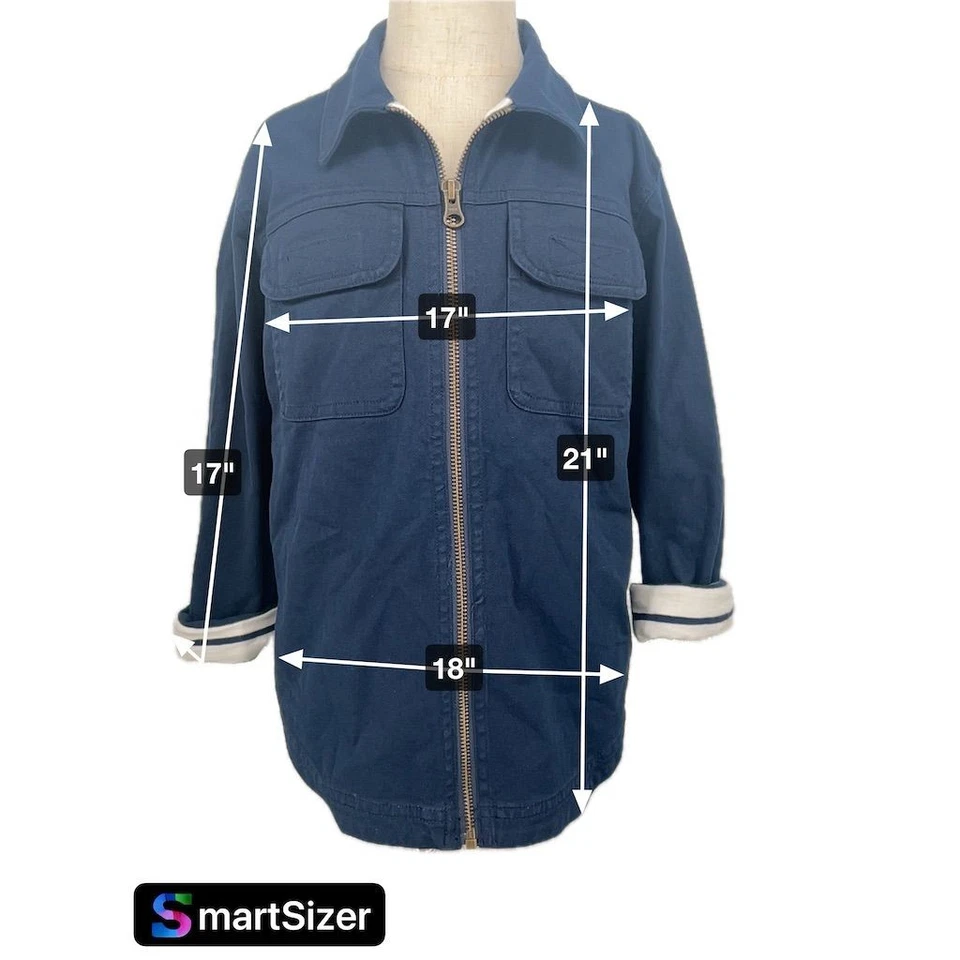 Chaqueta J Crew Crewcuts para niño azul marino con cremallera talla 6-7 parches en el codo náutica NUEVA Foto 2 de 4