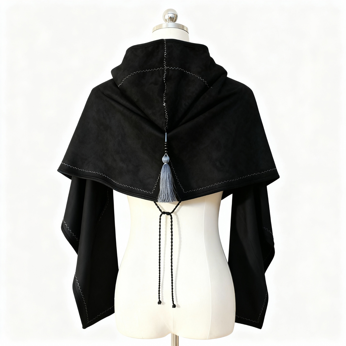Traditional Georgian Khabalakhi Hood Scarf | Folk Chokha Accessory