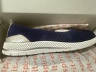 Easy Spirit Women's Slip-On Knit Flats Round Toe Cushioned Blue/Silver 9W — photo 1