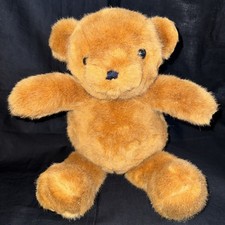 Vintage Brown Plush Teddy Bear 15" Total Length Vintage Clean Classic Soft