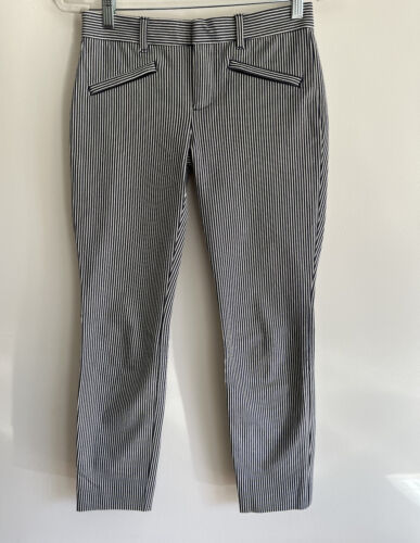 Pantalones ajustados al tobillo Gap azul marino y blanco a rayas pantalones para mujer talla 0 carrera
