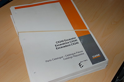CASE cx240 Crawler Excavator TrackHoe Spare Parts Manual book catalog crawler 