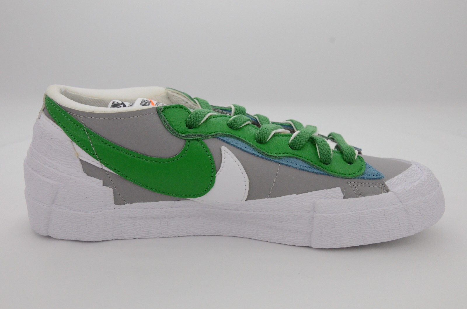 SACAI X NIKE Nike Blazer Low x Sacai Grigio Verde Uomo Taglia 8 5 Nuovo con scatola DD1877 001
