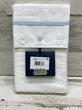 Ralph Lauren Palmer Percale White / Sky Blue Cotton Standard Pillow Sham New