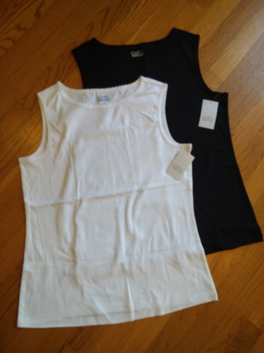 トップス BARROW Women's Croft & Barrow® Scallop-Trim Tank