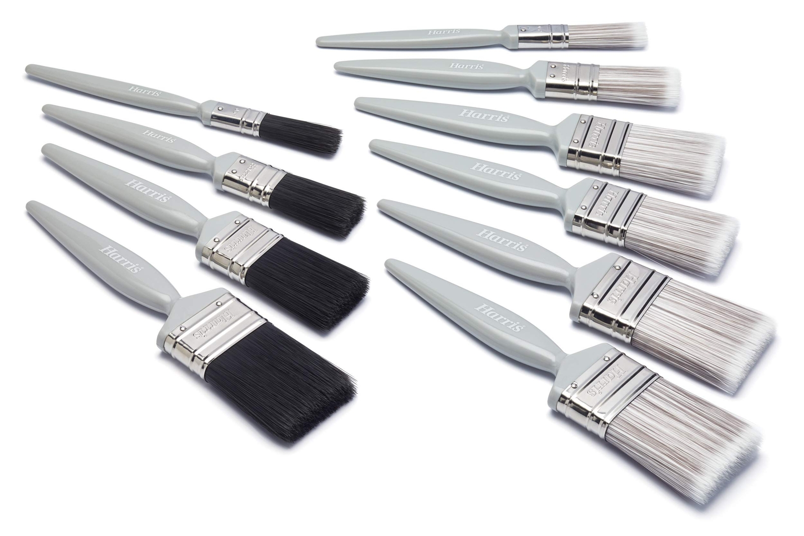 Harris White/Grey/Black Essentials Walls & Ceilings & Woodwork Gloss Paint Brush (10 Pack) Lgh-101011007 - Image 5