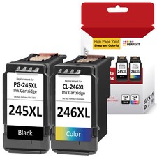 2x PG-245XL CL-246XL Ink Cartridge for Canon PIXMA MG2522 TS3122 TR4520 TR4522