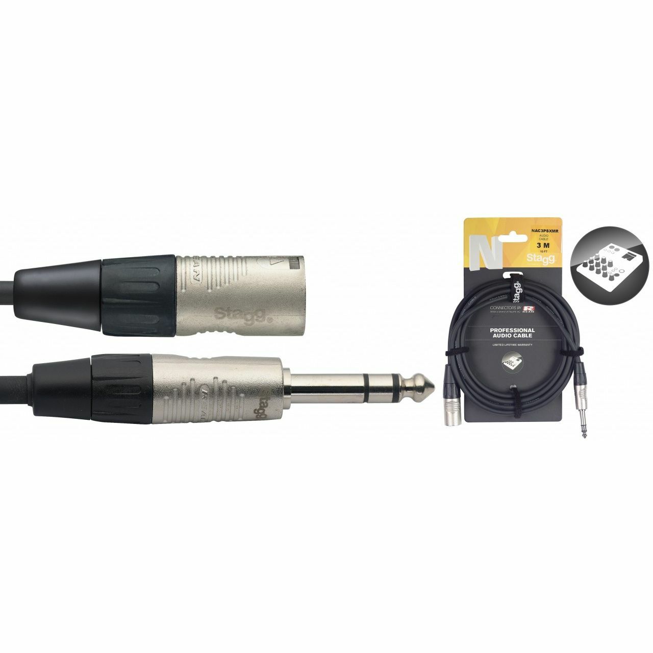 Аудиокабель Stagg - XLRm/Jack(st) - 3 м