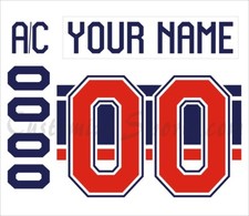 IIHF Team USA WJC Customized Number Kit For 2023 White Hockey Uniform