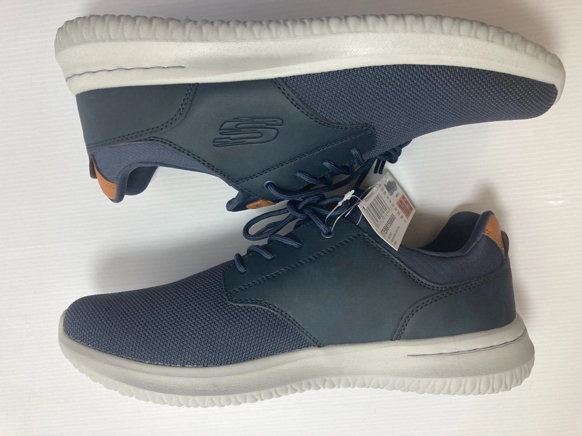 Skechers Mens Delson 58876 Navy Casual Shoes Sneakers NEW eBay