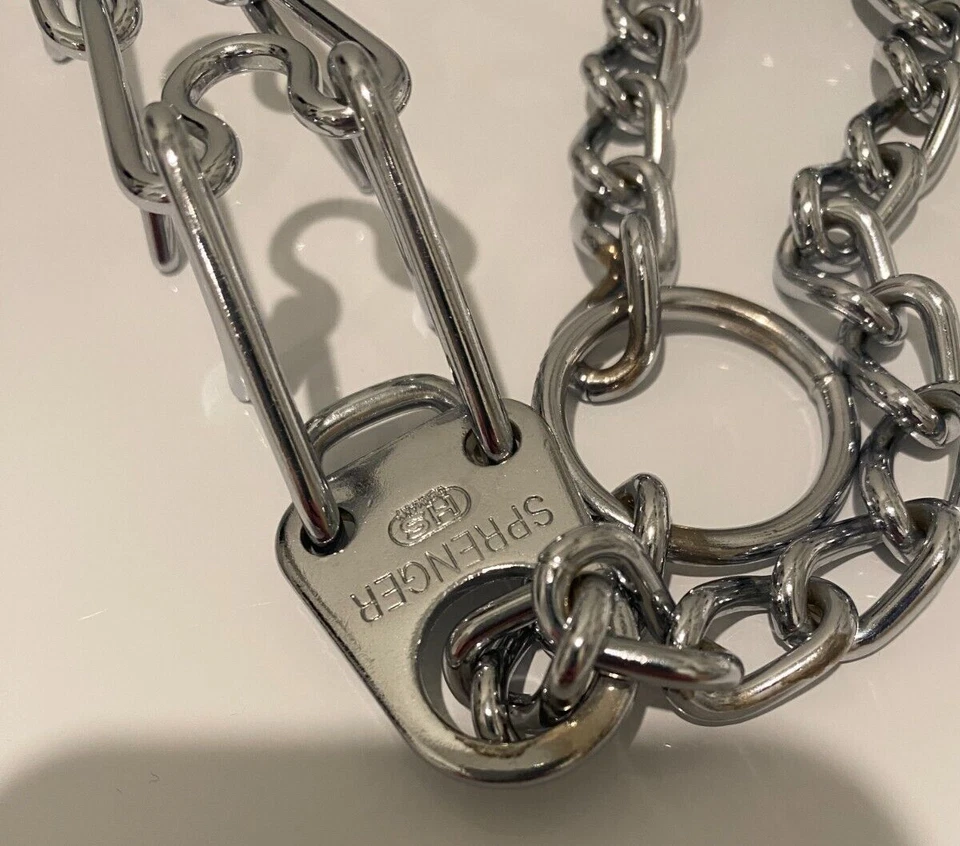 Made in Germany Herm Sprenger Prong Polished Chrome Dog Collar 22" - Image 3 of 4