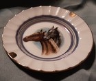 Vintage Mid Century Ceramic Porcelain Horse Ashtray Trinket Gold Trim 5.5" — photo 1