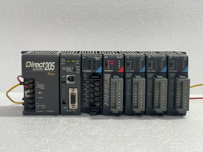 Koyo Direct Logic 205 Plc Set WH D-06B-1 D2-25-1 CPU F2-04AD-2 F2-08TRS D2-16NA