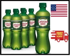 New Canada Dry Caffeine Free Ginger Ale Soda Pop Drink 16.9 fl oz 6 Pack Bottles