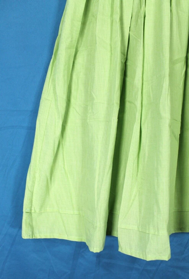 VESTIDO VIVO LA FETE Verde Sarga GUINGA BORDADO SIN MANGAS LÍNEA A 5 Foto 3 de 4